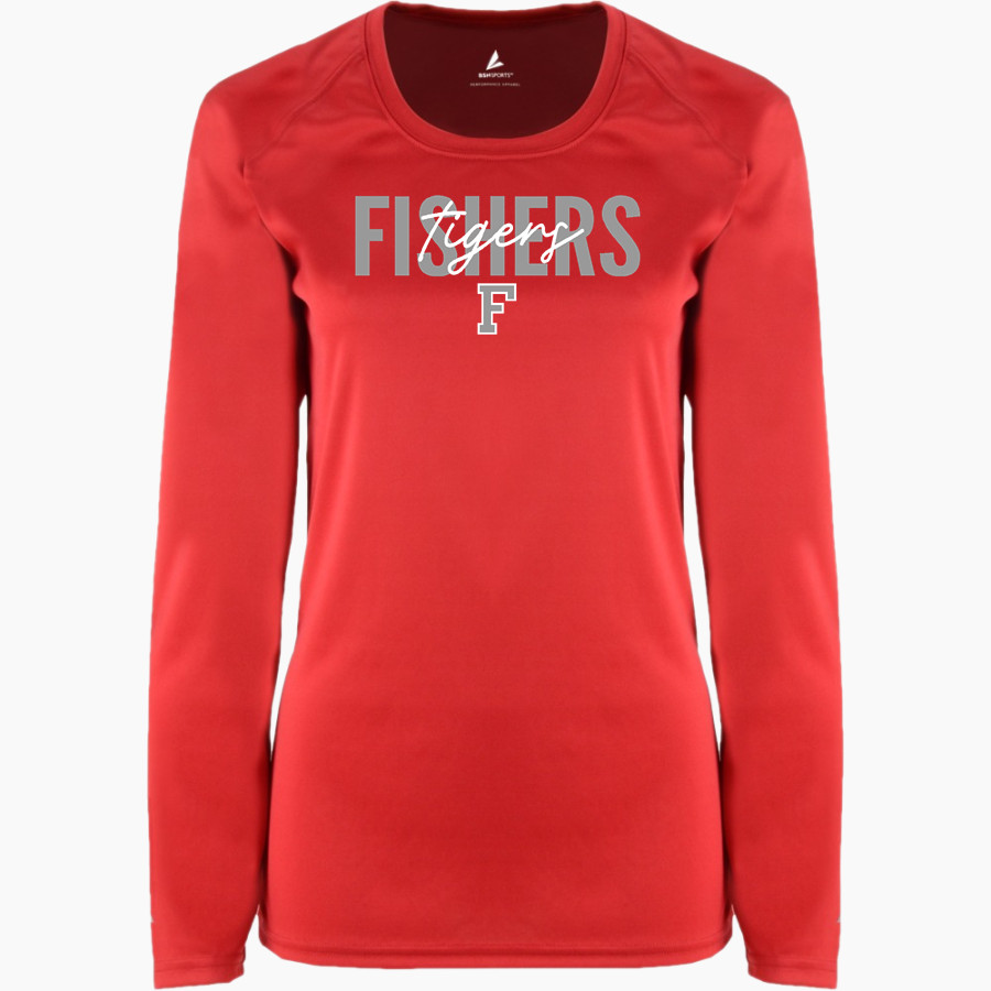 FISHERS HIGH SCHOOL TIGERS BSN SPORTS Women's Phenom Long Sleeve T-Shirt