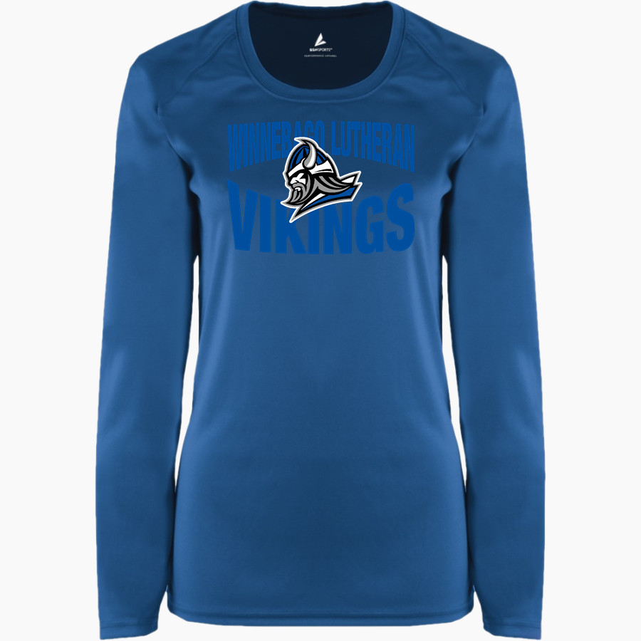 Winnebago Lutheran Vikings Online Store <span class="pdp-name-mascot">Winnebago Lutheran Academy Vikings</span> BSN SPORTS Women's Phenom Long Sleeve T-Shirt