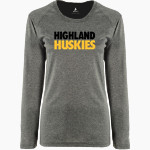 HIGHLAND HIGH SCHOOL HUSKIES BSN SPORTS Women's Phenom Long Sleeve T-Shirt Front Thumbnail