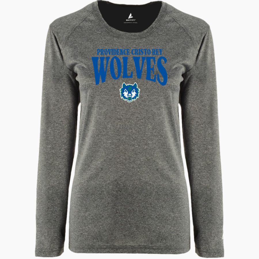 PCRHS Wolves Official Sideline Store <span class="pdp-name-mascot">PROVIDENCE CRISTO REY WOLVES</span> BSN SPORTS Women's Phenom Long Sleeve T-Shirt