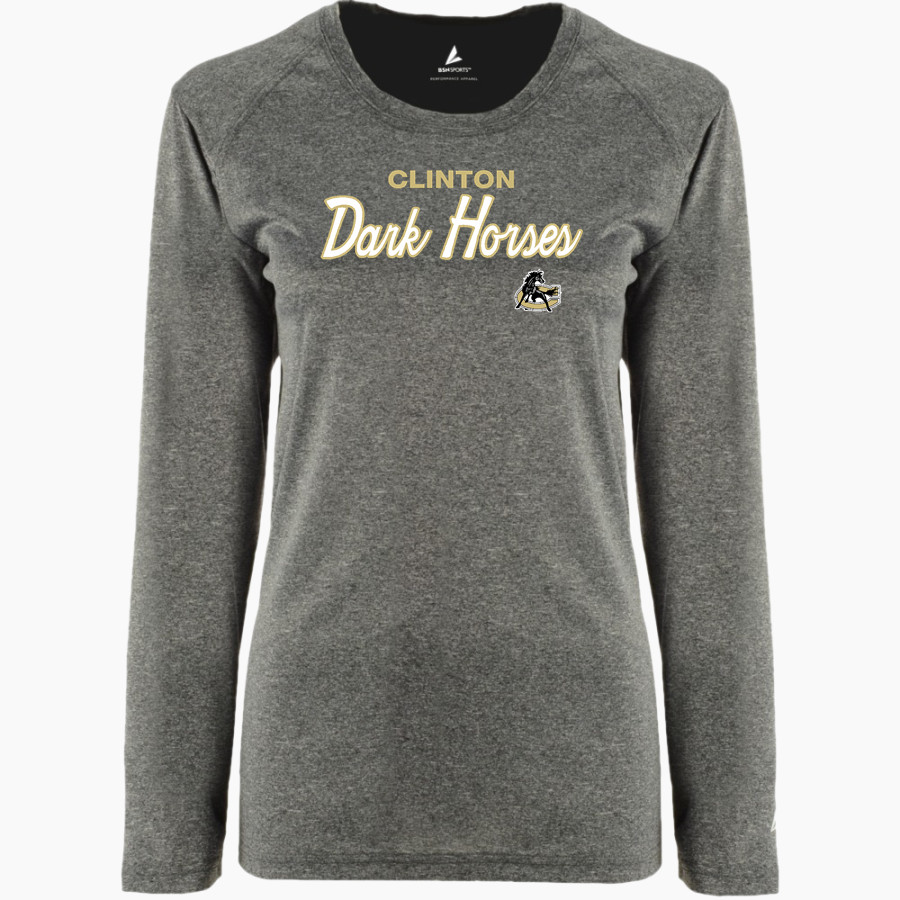 Clinton Dark Horses <span class="pdp-name-mascot">Clinton Dark Horses</span> BSN SPORTS Women's Phenom Long Sleeve T-Shirt