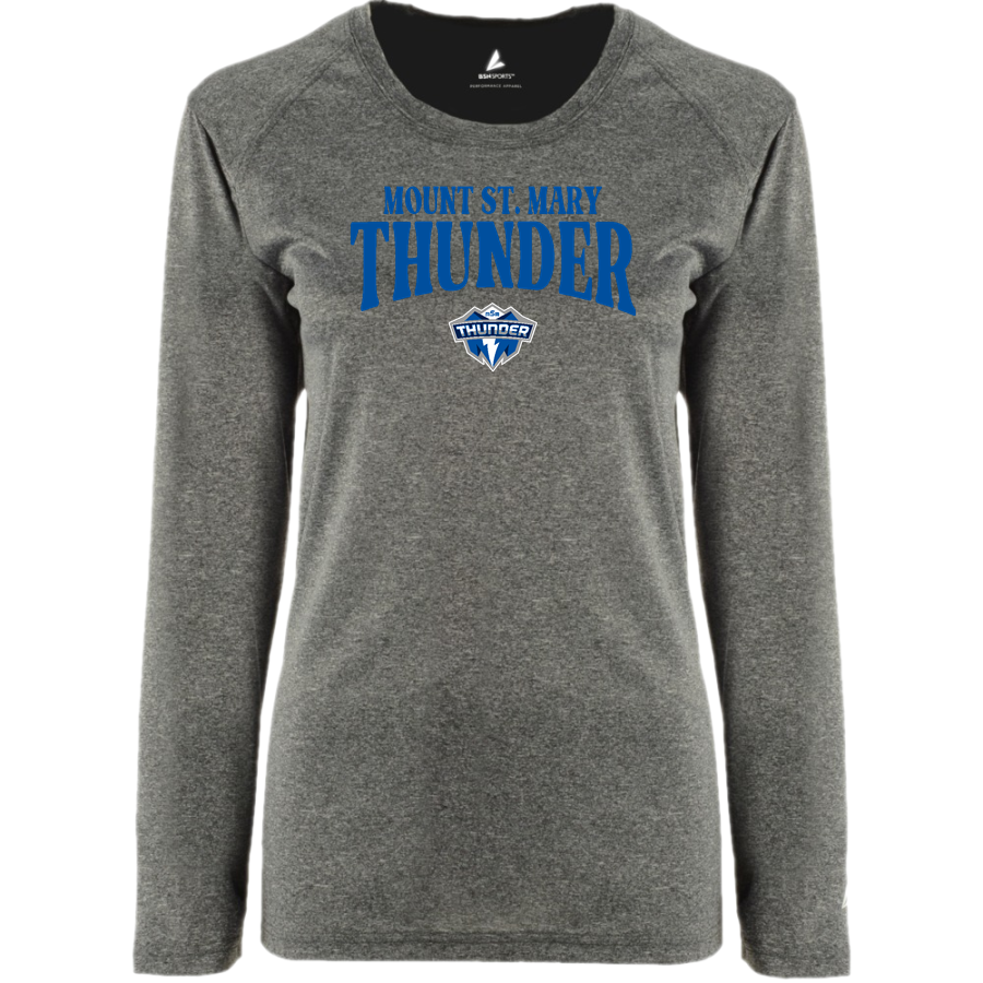 Mount St. Mary Academy believe in the boom <span class="pdp-name-mascot">Mount Saint Mary Academy Thunder</span> BSN SPORTS Women's Phenom Long Sleeve T-Shirt
