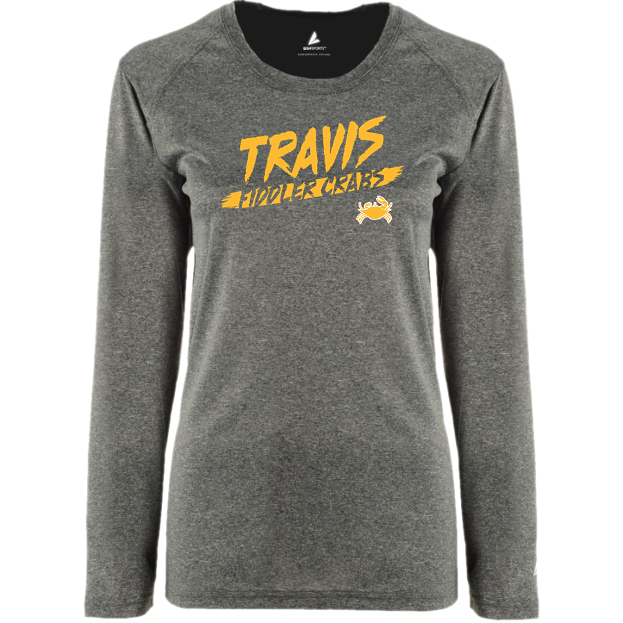 Travis Fiddler Crabs <span class="pdp-name-mascot">Travis Middle School Fiddler Crabs</span> BSN SPORTS Women's Phenom Long Sleeve T-Shirt