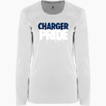 HIllsdale Chargers <span class="pdp-name-mascot">HIllsdale College Chargers</span> BSN SPORTS Women's Phenom Long Sleeve T-Shirt Front Thumbnail