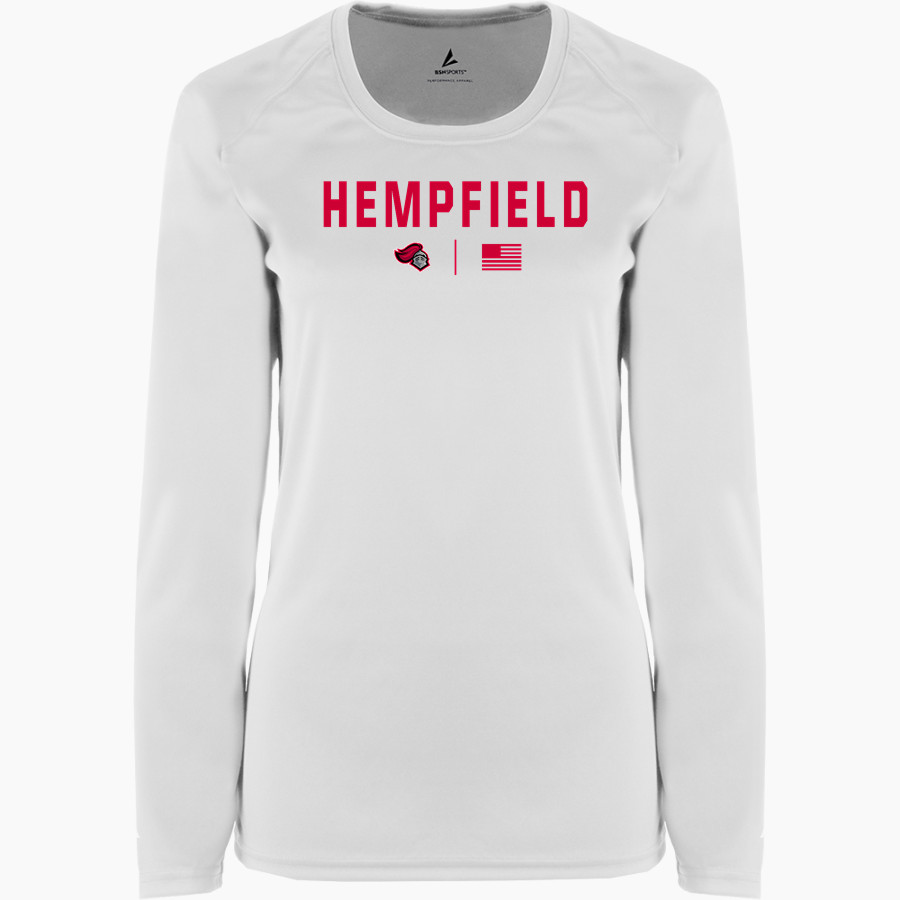 HEMPFIELD HIGH SCHOOL BLACK KNIGHTS <span class="pdp-name-mascot">HEMPFIELD BLACK KNIGHTS</span> BSN SPORTS Women's Phenom Long Sleeve T-Shirt