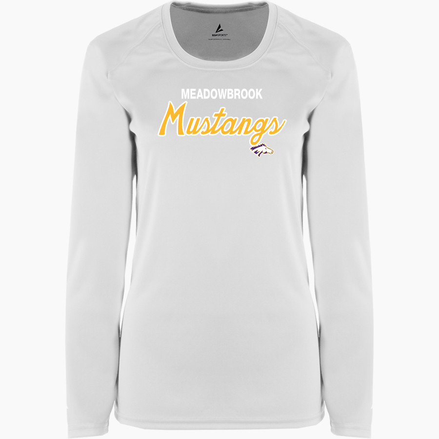 MEADOWBROOK ACADEMY MUSTANGS <span class="pdp-name-mascot">MEADOWBROOK MUSTANGS</span> BSN SPORTS Women's Phenom Long Sleeve T-Shirt