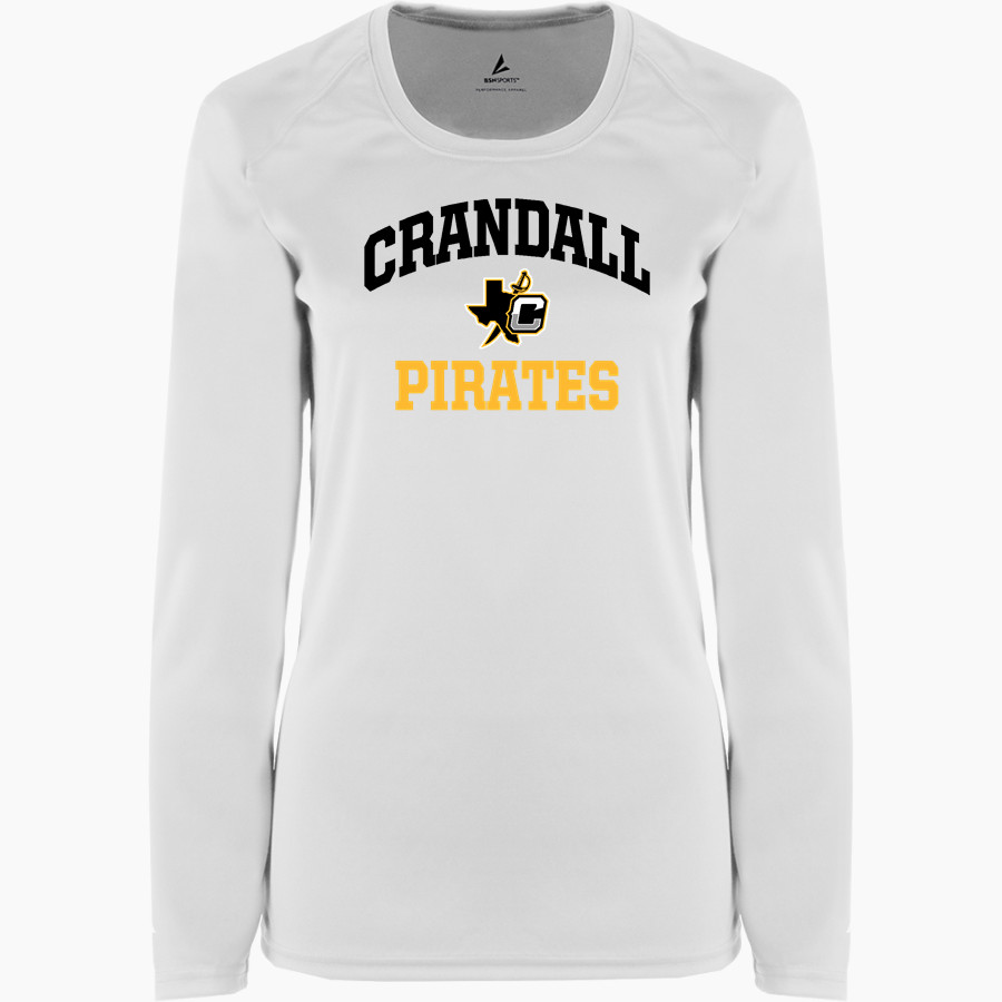 CRANDALL HIGH SCHOOL PIRATES BSN SPORTS Women's Phenom Long Sleeve T-Shirt