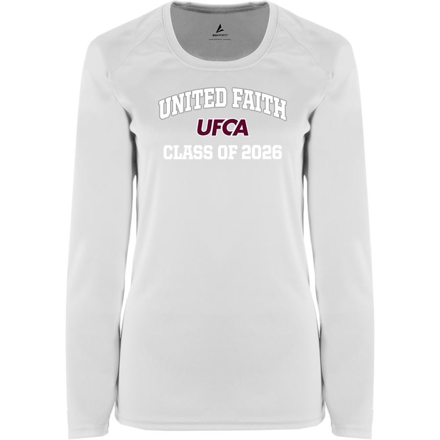 United Faith Christian Academy Store <span class="pdp-name-mascot">United Faith Falcons</span> BSN SPORTS Women's Phenom Long Sleeve T-Shirt
