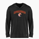 THE DALLES HIGH SCHOOL RIVERHAWKS BSN SPORTS Men's Ultimate Long Sleeve Performance Hoodie Tee Front Thumbnail