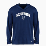 Mount Vernon School Mustangs <span class="pdp-name-mascot">Mount Vernon Mustangs</span> BSN SPORTS Men's Ultimate Long Sleeve Performance Hoodie Tee Front Thumbnail