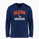 Glenn Grizzlies <span class="pdp-name-mascot">Tom Glenn Grizzlies</span> BSN SPORTS Men's Ultimate Long Sleeve Performance Hoodie Tee Front Thumbnail