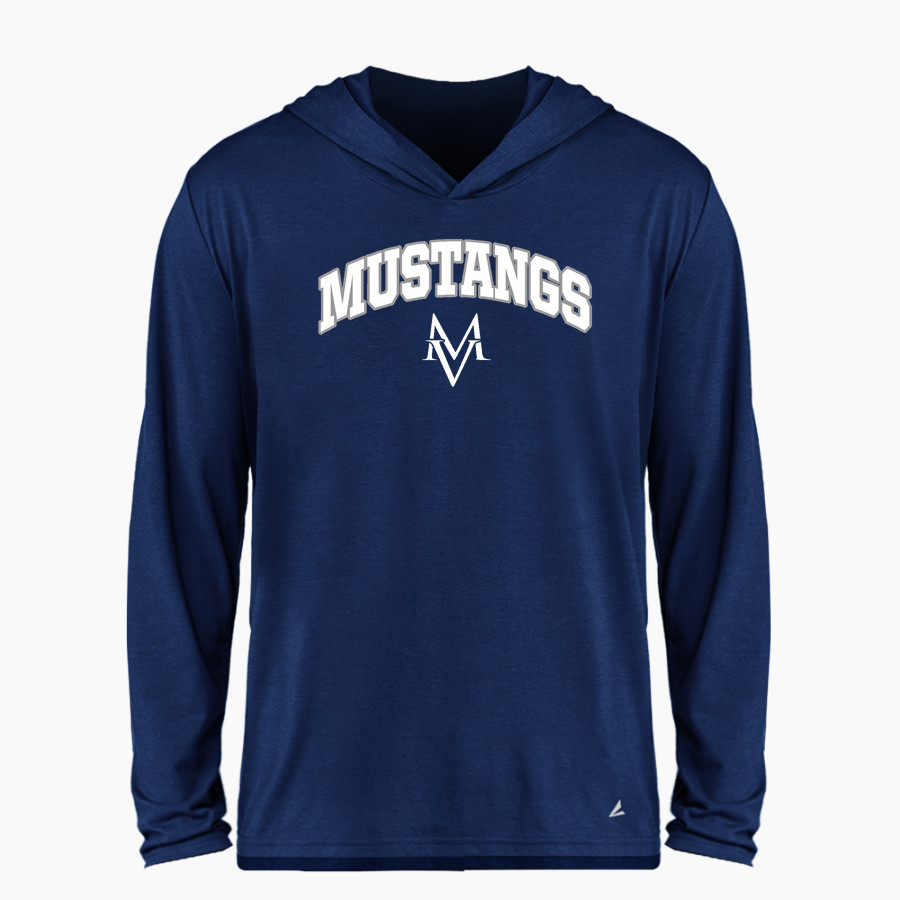 Mount Vernon School Mustangs <span class="pdp-name-mascot">Mount Vernon Mustangs</span> BSN SPORTS Men's Ultimate Long Sleeve Performance Hoodie Tee