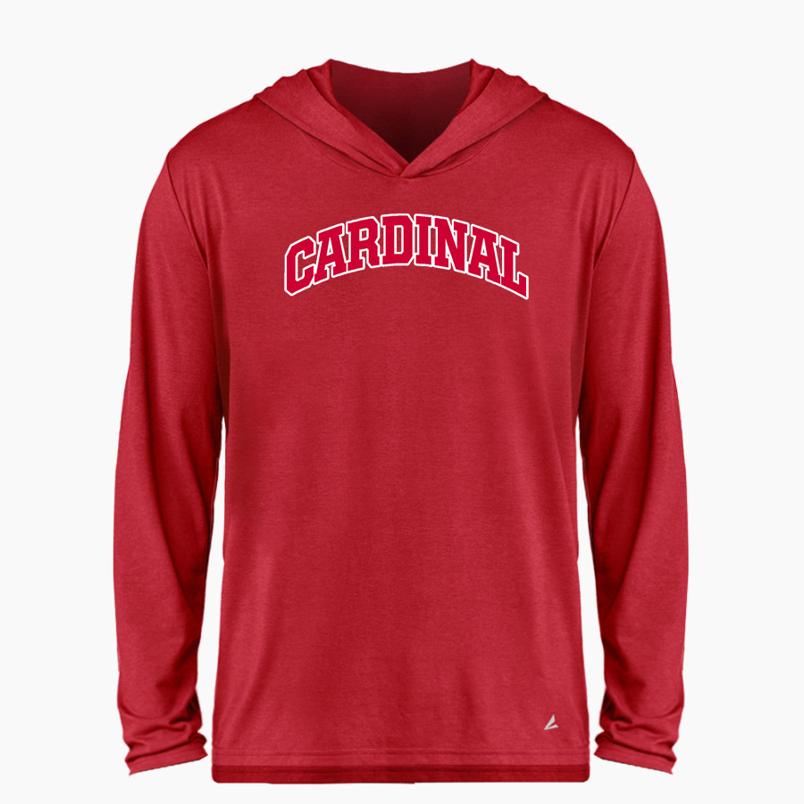 CARDINAL HIGH SCHOOL HUSKIES BSN SPORTS Men's Ultimate Long Sleeve Performance Hoodie Tee