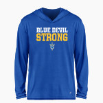 Warren Blue Devils <span class="pdp-name-mascot">Warren Blue Devils</span> BSN SPORTS Men's Ultimate Long Sleeve Performance Hoodie Tee Front Thumbnail