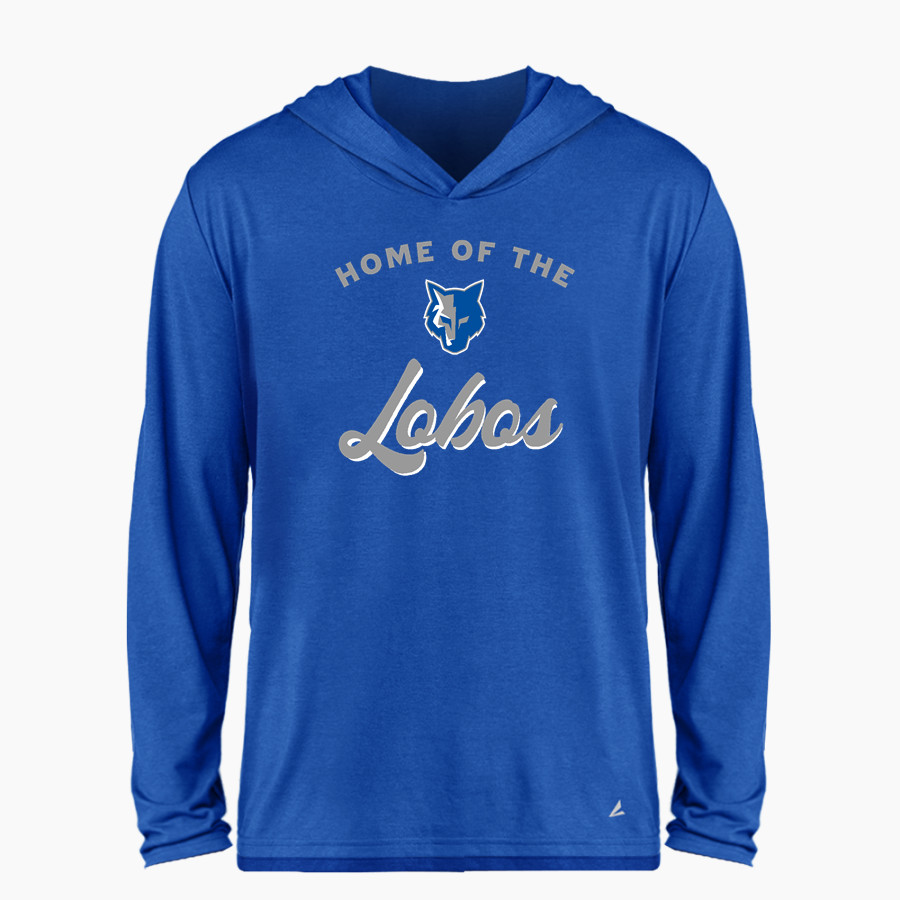 LEHMAN HIGH SCHOOL LOBOS BSN SPORTS Men's Ultimate Long Sleeve Performance Hoodie Tee