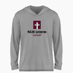 NEW Lutheran BLAZERS <span class="pdp-name-mascot">NORTHEASTERN WI LUTHERAN BLAZERS</span> BSN SPORTS Men's Ultimate Long Sleeve Performance Hoodie Tee Front Thumbnail