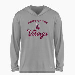 HAZEL PARK HIGH SCHOOL VIKINGS BSN SPORTS Men's Ultimate Long Sleeve Performance Hoodie Tee Front Thumbnail