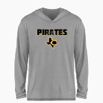 CRANDALL HIGH SCHOOL PIRATES BSN SPORTS Men's Ultimate Long Sleeve Performance Hoodie Tee Front Thumbnail