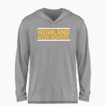 HIGHLAND HIGH SCHOOL HUSKIES BSN SPORTS Men's Ultimate Long Sleeve Performance Hoodie Tee Front Thumbnail