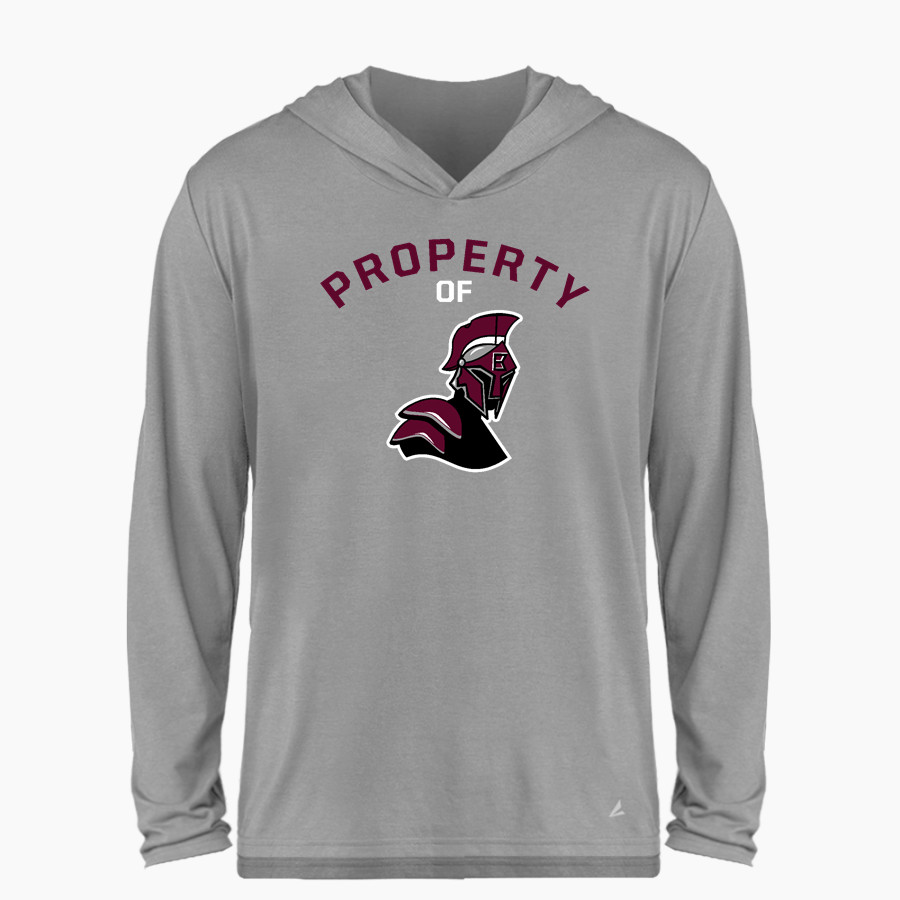 BERTHOUD HIGH SCHOOL SPARTANS BSN SPORTS Men's Ultimate Long Sleeve Performance Hoodie Tee