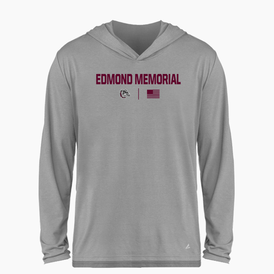 EDMOND MEMORIAL HIGH SCHOOL BULLDOGS <span class="pdp-name-mascot">EDMOND MEMORIAL BULLDOGS</span> BSN SPORTS Men's Ultimate Long Sleeve Performance Hoodie Tee