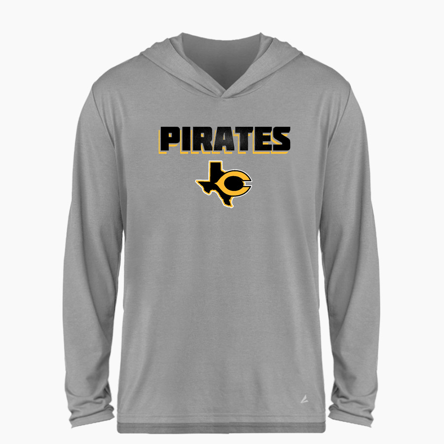 CRANDALL HIGH SCHOOL PIRATES BSN SPORTS Men's Ultimate Long Sleeve Performance Hoodie Tee