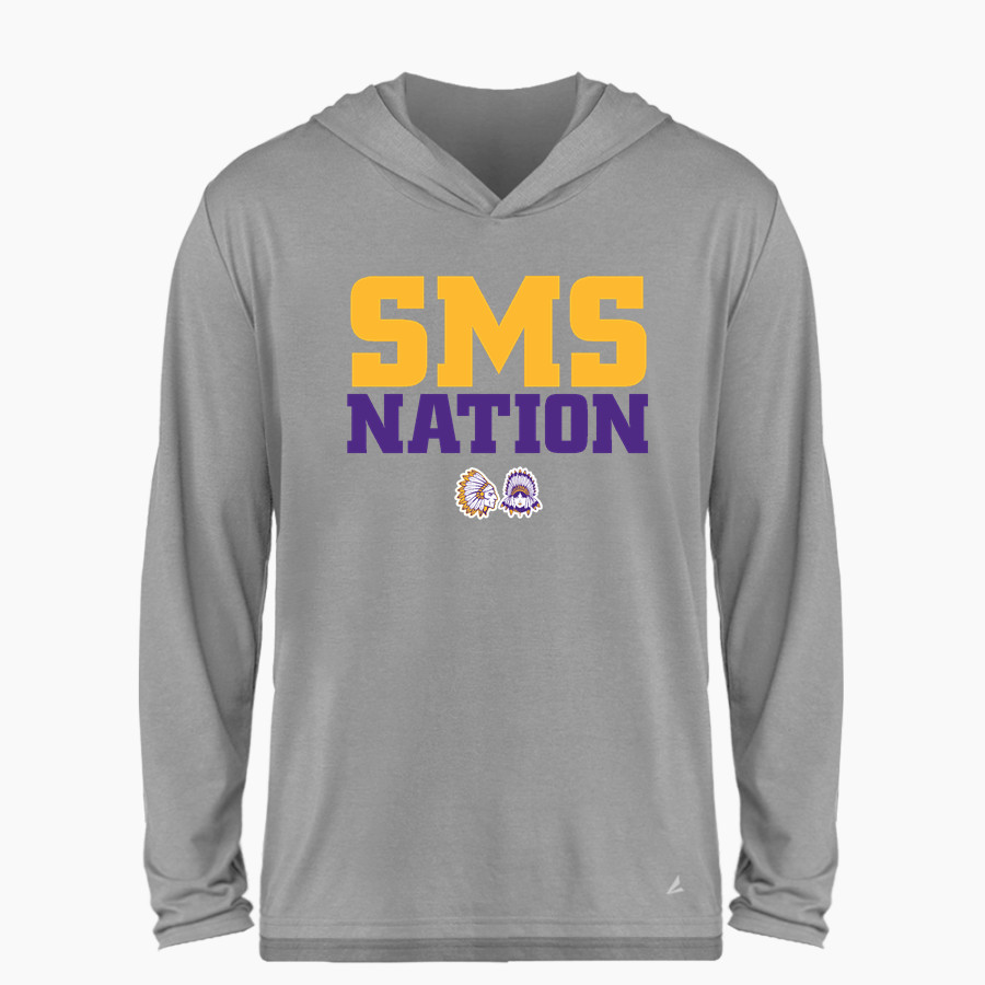Scottsburg SMS BSN SPORTS Men's Ultimate Long Sleeve Performance Hoodie Tee