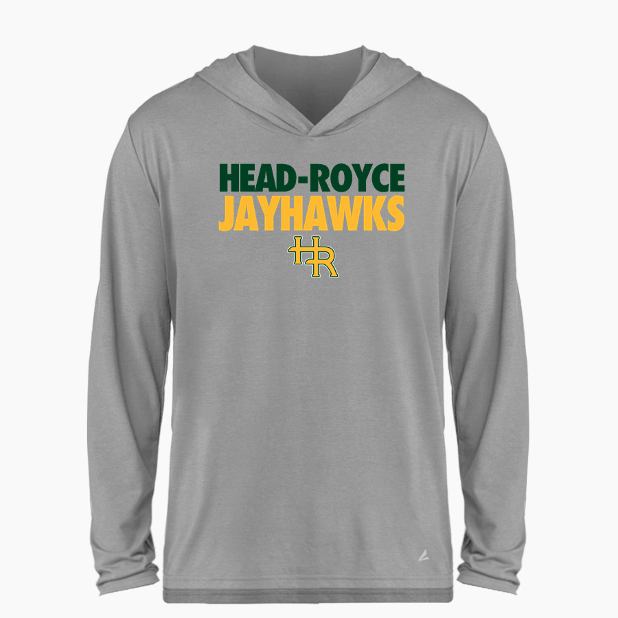 Head-Royce Jayhawks BSN SPORTS Men's Ultimate Long Sleeve Performance Hoodie Tee