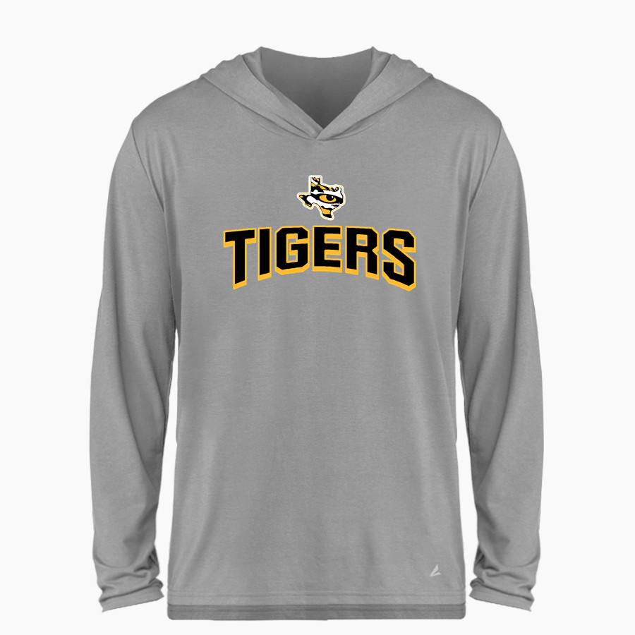 SEALY HIGH SCHOOL TIGERS BSN SPORTS Men's Ultimate Long Sleeve Performance Hoodie Tee