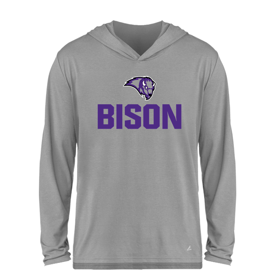 BUFFALO HIGH SCHOOL BISON <span class="pdp-name-mascot">BUFFALO BISON</span> BSN SPORTS Men's Ultimate Long Sleeve Performance Hoodie Tee