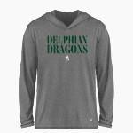 Delphian Dragons BSN SPORTS Men's Ultimate Long Sleeve Performance Hoodie Tee Front Thumbnail