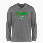 Communion of Saints School Sabres official sideline store BSN SPORTS Men's Ultimate Long Sleeve Performance Hoodie Tee Front Thumbnail