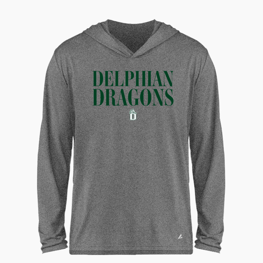 Delphian Dragons BSN SPORTS Men's Ultimate Long Sleeve Performance Hoodie Tee