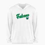 WOODINVILLE HIGH SCHOOL FALCONS BSN SPORTS Men's Ultimate Long Sleeve Performance Hoodie Tee Front Thumbnail