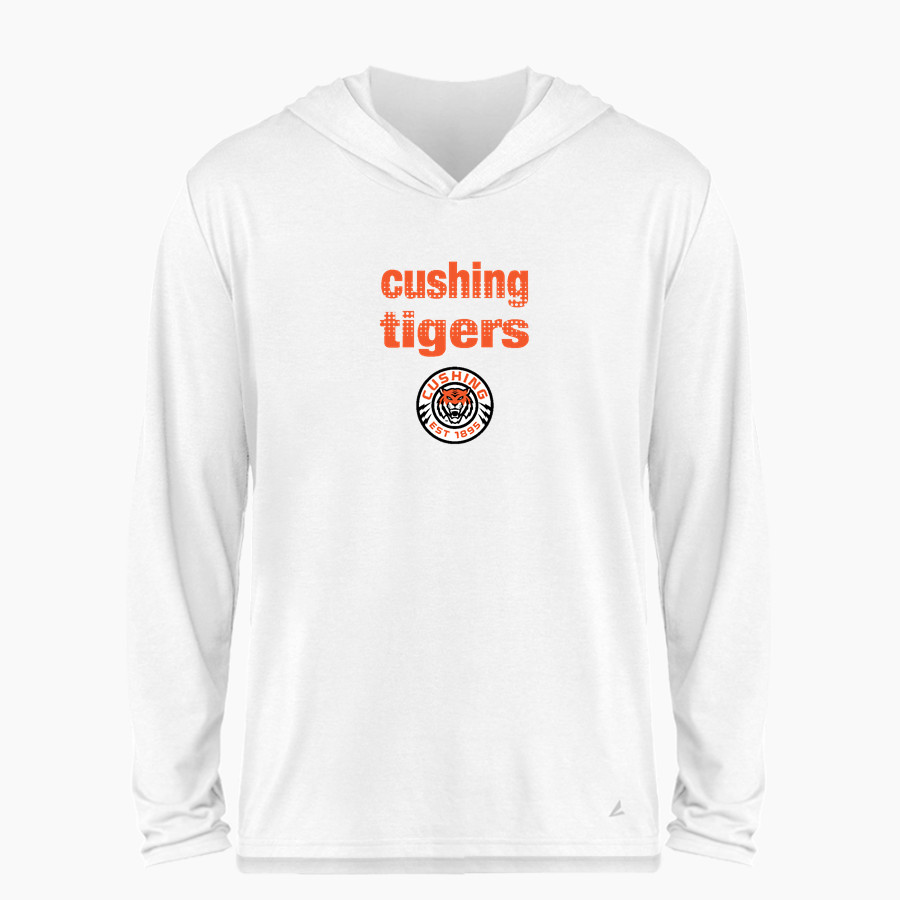 CUSHING HIGH SCHOOL TIGERS BSN SPORTS Men's Ultimate Long Sleeve Performance Hoodie Tee