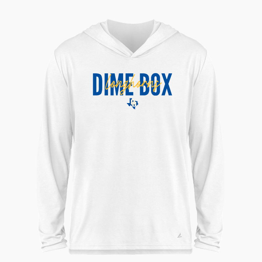 DIME BOX HIGH SCHOOL LONGHORNS <span class="pdp-name-mascot">DIME BOX LONGHORNS</span> BSN SPORTS Men's Ultimate Long Sleeve Performance Hoodie Tee