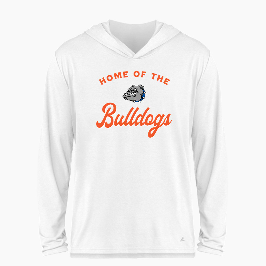 NOTTINGHAM HIGH SCHOOL BULLDOGS BSN SPORTS Men's Ultimate Long Sleeve Performance Hoodie Tee