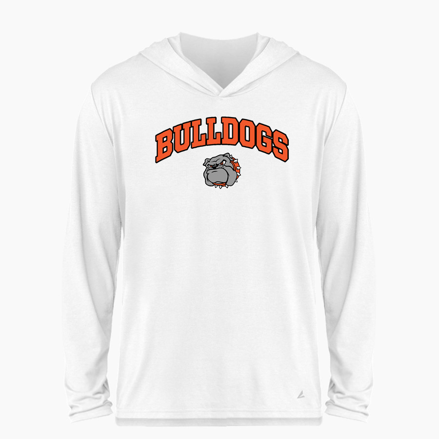 WATERLOO HIGH SCHOOL BULLDOGS <span class="pdp-name-mascot">WATERLOO BULLDOGS</span> BSN SPORTS Men's Ultimate Long Sleeve Performance Hoodie Tee