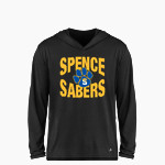 The Spence School Sabers BSN SPORTS Youth Ultimate Long Sleeve Performance Hoodie Tee Front Thumbnail