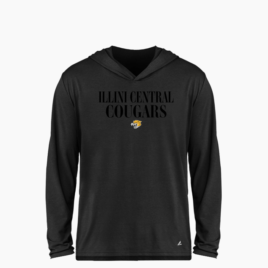ILLINI CENTRAL HIGH SCHOOL COUGARS BSN SPORTS Youth Ultimate Long Sleeve Performance Hoodie Tee