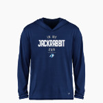 Kansas Jackrabbits <span class="pdp-name-mascot">Kansas School Jackrabbits</span> BSN SPORTS Youth Ultimate Long Sleeve Performance Hoodie Tee Front Thumbnail
