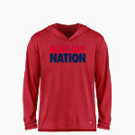 Maternity Bvm Blue Jays <span class="pdp-name-mascot">Maternity Bvm Blue Jays</span> BSN SPORTS Youth Ultimate Long Sleeve Performance Hoodie Tee Front Thumbnail