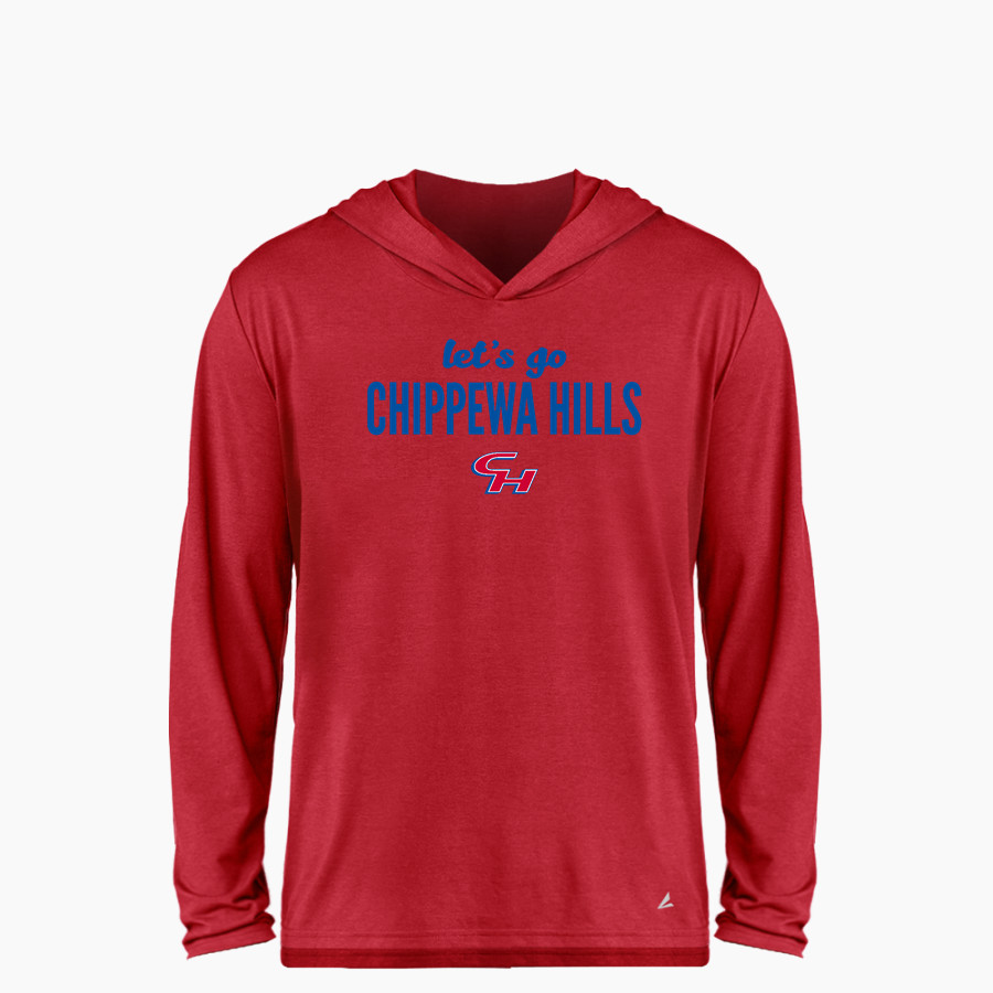 CHIPPEWA HILLS HIGH SCHOOL WARRIORS <span class="pdp-name-mascot">CHIPPEWA HILLS WARRIORS</span> BSN SPORTS Youth Ultimate Long Sleeve Performance Hoodie Tee