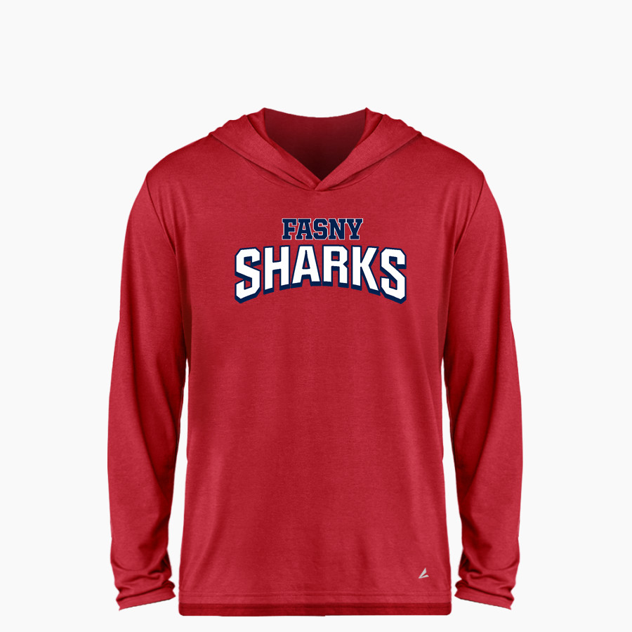 French-American School of New York - Online Store <span class="pdp-name-mascot">French-American School Sharks</span> BSN SPORTS Youth Ultimate Long Sleeve Performance Hoodie Tee