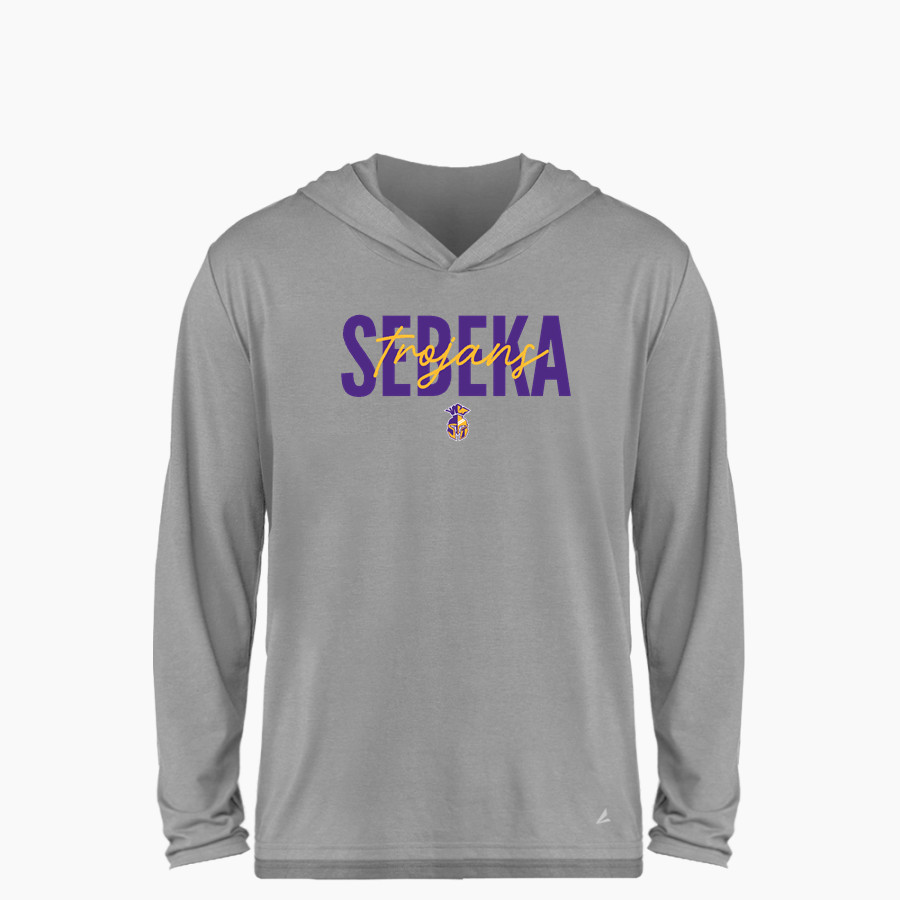 SEBEKA HIGH SCHOOL Trojans Online Store <span class="pdp-name-mascot">SEBEKA TROJANS</span> BSN SPORTS Youth Ultimate Long Sleeve Performance Hoodie Tee