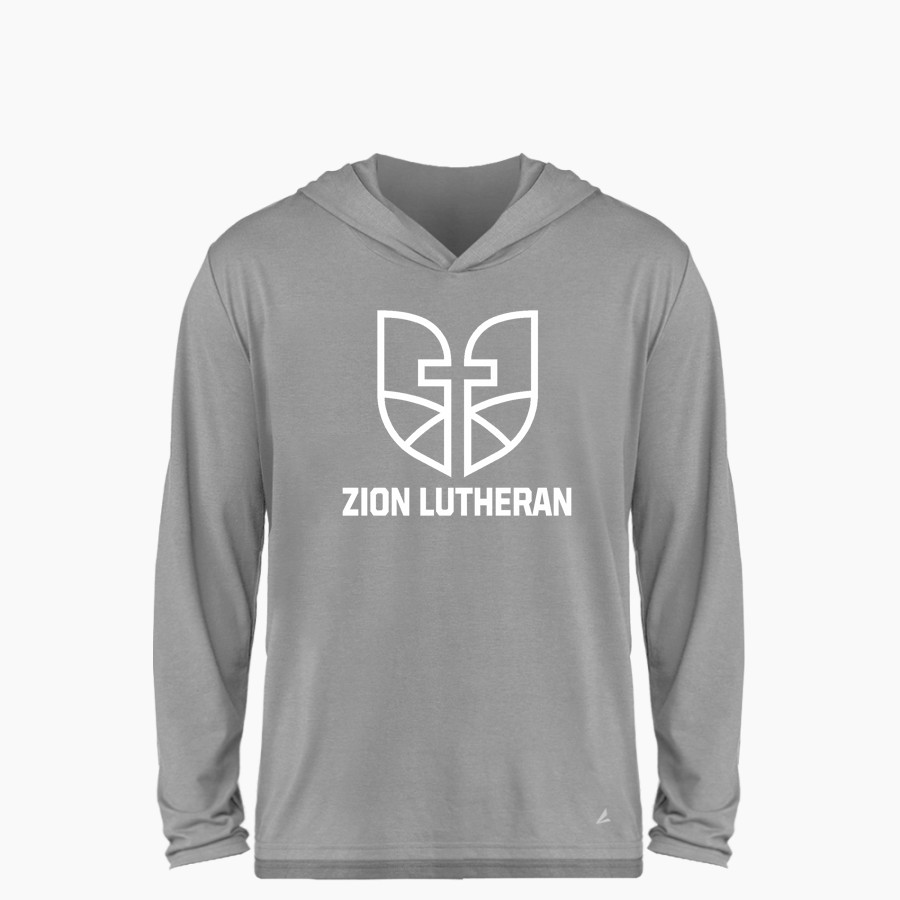 Zion Lutheran School Panthers BSN SPORTS Youth Ultimate Long Sleeve Performance Hoodie Tee