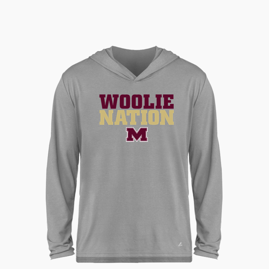 MILLBURY SR HIGH SCHOOL WOOLIES <span class="pdp-name-mascot">MILLBURY MEMORIAL WOOLIES</span> BSN SPORTS Youth Ultimate Long Sleeve Performance Hoodie Tee