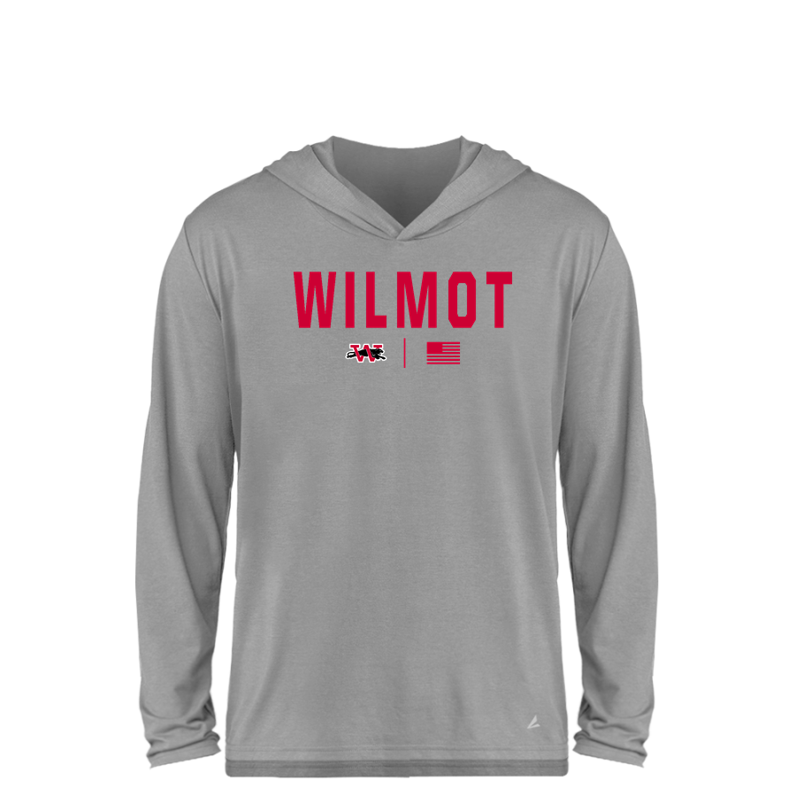 WILMOT UNION HIGH SCHOOL PANTHERS <span class="pdp-name-mascot">WILMOT PANTHERS</span> BSN SPORTS Youth Ultimate Long Sleeve Performance Hoodie Tee