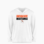 MOHAWK HIGH SCHOOL Mustangs BSN SPORTS Youth Ultimate Long Sleeve Performance Hoodie Tee Front Thumbnail