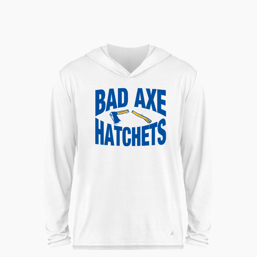 BAD AXE HIGH SCHOOL HATCHETS <span class="pdp-name-mascot">BAD AXE HATCHETS</span> BSN SPORTS Youth Ultimate Long Sleeve Performance Hoodie Tee